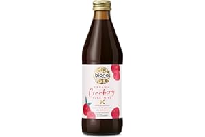 Biona Organic Cranberry Juice 330 ml - Pure, Pressed Fruit Juice - Freshly Harvested by Organic Farmers - Free from Preservatives, Sugar & Sweetener - Not from Concentrate