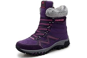 AARDIMI Warm Gefüttert Winterschuhe Damen Schneestiefel Wasserdicht Outdoor Trekking Wanderschuhe Gr. 35-42