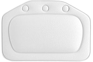 LATRAT Reposacabezas Bañera, Bañeras Almohada Espuma Suave Acolchado Spa Bañera Almohada Bañera para Uso Casero, Blanco