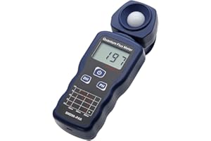 AMTAST Handheld Quantum PAR Meter Quantum Flux Meter 270 ° Rotatable Detector Measure Photosynthetically Active Radiation for Agriculture Greenhouses Growth Chambers