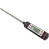SSUCA® Digital LCD Cooking Food Meat, Milk, Probe Kitchen Bbq Thermometer Temperature Test Pen, Black/White
