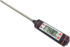 SSUCA® Digital LCD Cooking Food Meat, Milk, Probe Kitchen Bbq Thermometer Temperature Test Pen, Black/White