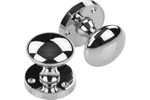 Haven Heritage - Chrome Door Knob Multi Pack - Sprung Interior Door Handles, Lockable Knob Set for Internal Doors, Chrome Door Handles, Round Door Knobs (7 Pack)