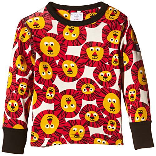 Polarn O. Pyret Baby-Girls Arvidsson Animal Print Long Sleeve T-Shirt, Multicoloured (Stockholm), 1-1.5 Years
