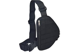 UAYESOK - Harnais de poitrine pour talkie-walkie, poche tactique Molle et poche pour épaule, sangle en nylon réglable pour veste de sac pour Motorola Baofeng Icom Midland President PMR446