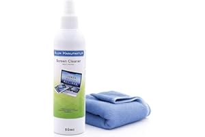 BLUM MANUFAKTUR Blum - 50ml Nettoyeur d'écran + chiffon microfibre 30x30 cm. Nettoyage sans rayures de tous les écrans et displays, absolument sans traces.