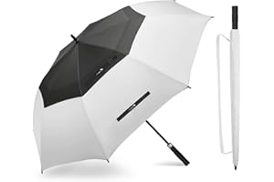 ZOMAKE Parapluie De Golf 62inch - Parapluies Golf Grande Taille 2-4 Personnes Anti Tempete Extra Large Automatique Umbrella Golf Double Canopée De Homme Femme