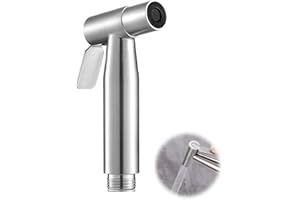 MUSIOOK 1 PCS Hand Held Toilet Bidet Sprayer, Portable Hand Held Bidet Spray for Toilet UK, Jet Spray for Toilets, Stainless Steel Faucet Sprayer Fixture for Personal Hygiene, Pet Bath, and Bathroom Cleaning