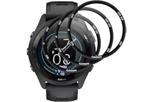 Beukei Pellicola Protettiva per Garmin Forerunner 265, 3 pezzi Pellicola in Protezione Vetro[copertura totale curva 3D] [Anti-Graffio] [Senza Bolle][Durezza 9H ] Vetro Temprato