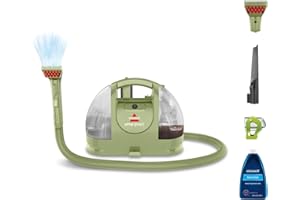 BISSELL Little Green, Shampouineuse Canapé, Moteur Puissant de 340W, Design Compact, Idéal pour Taches & Saletés Quotidiennes, Nettoyeur pour Tapis, Moquettes, Meubles, Tissus, Voiture & Plus, 4098N