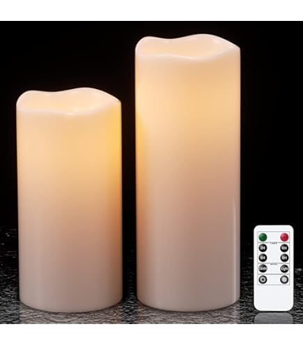 LED Kerze Für Außen "3D FLAMME" Mit Timer Outdoor Balkon Garten-Kerzen Flackernd - Foto 8