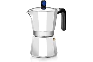 ‎MONIX MONIX Induction Express | Italienische Induktionskaffeemaschine, Aluminium, Silber, 9 Tassen