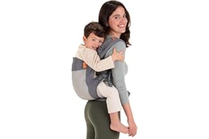 BECO BABY CARRIER Beco Toddler Cool Babytrage & Kindertrage (9-27 kg) - Atmungsaktive 3D-Performance-Mesh Trage Kleinkind, Hüftfreundlich mit 2 Tragepositionen: Bauchtrage & Rückentrage (Dunkelgrau)