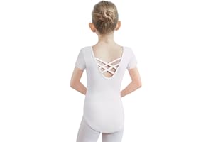 PLIKSUVER Body Danza Classica Bambina Donne Balletto Body Leotards Cotone Manica Corta Body Ginnastica Artistica per Ragazze e Donne