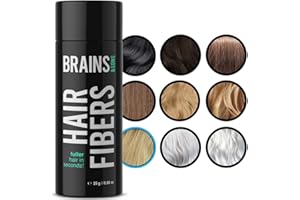Brains & Son Hair Fiber - Premium Hair Thickener – Immediately Conceals Receding Hairlines, Hair Loss, Balding Areas and Thinning Hair – Undetectable Keratin Fibers - Hair Powder | 25g (LIGHT BLONDE)