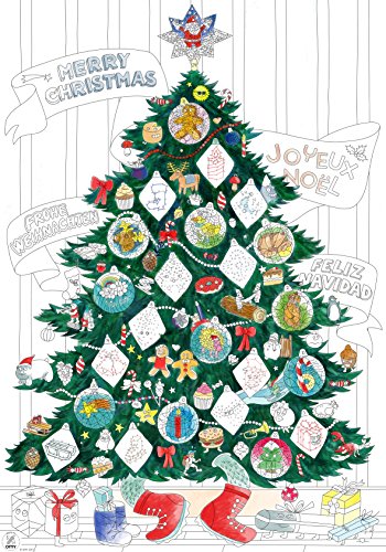 O'my Poster a colorare Natale con Adesivi Fluorescenti