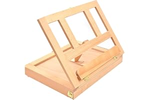 XJKLBYQ Puzzle Board Stand,Jigsaw Puzzle Easel Bracket,Wooden Puzzle Holder Stand with 2 Adjustable Tilt Angles,Leather Handle Plated Hardware Jigsaw Accessories