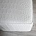 Arketicom Pouf (Puf Puff Pouffe) Footstool Black Faux Leather Water Repellent Crocodile Effect 4 Sizes 35x35x35 Bianco