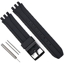 Cinturino Silicone Per Orologi Swatch - Larghezza 17mm, Resistente Al Sudore, Nero - Foto 11
