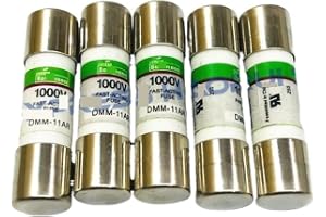 5 stycken flinka keramiska säkringsinsatser DMM-11AR DMM-B-11AR DMM-11A DMM-B-11A 1000 V 20 kA 10 x 38 mm för multimeter