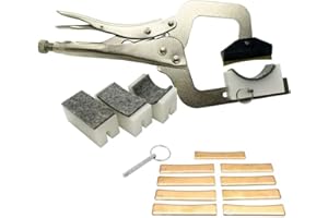 RANRAO Kit de herramientas de inserción de trastes de mano con 9 inserciones de radio para guitarra Luthier