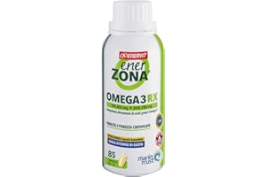 Enervit, Enerzona Omega 3 RX 85 Capsule da 1g Senza Ritorno di Gusto, Integratore Omega 3 IFOS, Acidi Grassi per Cuore, Vista e Cervello, Olio di Pesce 1000mg Capsule, Fish Oil Senza Glutine