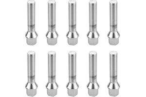 JNNJ 10 Pezzi Set Di Bulloni Ruota, Bulloni Ruota Con Sede Conica M14x1,5, Kit Di Bulloni per Ruote Di Ricambio in Acciaio Cromato, Accessori per Auto in Qualità OE, Per Cerchi in Lega E Cambio Gomme
