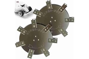 BENGS MODELLBAU Messerscheiben Edelstahl/Aluminium für Mammotion Luba 1/2 - Heavy Duty! 2 Messerteller mit 7 feststehende Ceranfeldschaber Klingen - Mähroboter Tuning