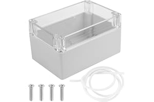 SZSLMY Scatola Derivazione Esterna, Scatola Elettrica da Esterno, Scatola di Derivazione Esterna Plastica ABS, Cassetta Scatola di Giunzione IP65 Impermeabile con Coperchio Trasparente(160 x 110 x 90 mm)