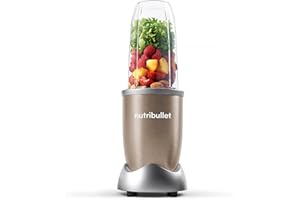 nutribullet Pro 900, Blender Électrique, Hachoir, Blender pour Smoothie, Multifonction, Puissance 900 Watts, NB904CP, Champagne