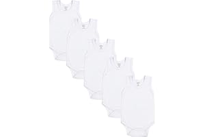 TupTam Baby Jungen Achselbody – Weicher Baby Body im 5er Pack aus Baumwolle, Body Baby Unifarben OEKO-TEX zertifiziert