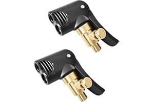 Orssmigs 2 Pezzi Adattatore Gonfiaggio Pneumatici, Connettore Valvola Pneumatica Universale Ottone Valvola di Gonfiaggio 2 in 1 Connettore Valvola Bici Compressore per Auto, Bicicletta, Moto