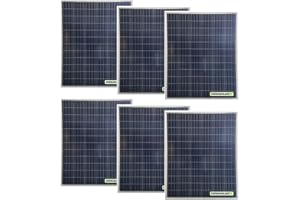 ENERGIASOLARE100 RISPARMIARE SENZA INQUINARE Set 6 Pannelli Solari Fotovoltaici 200W 12V Policristallino Pmax 1200W Baita Barca