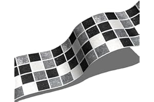 Guest Ruyunlai Borde del Papel Pintado Auto Adhesivo del Papel Pintado del PVC Cenefa Autoadhesiva para DecoracióN De Pared De Cocina BañO 10cm X 200cm