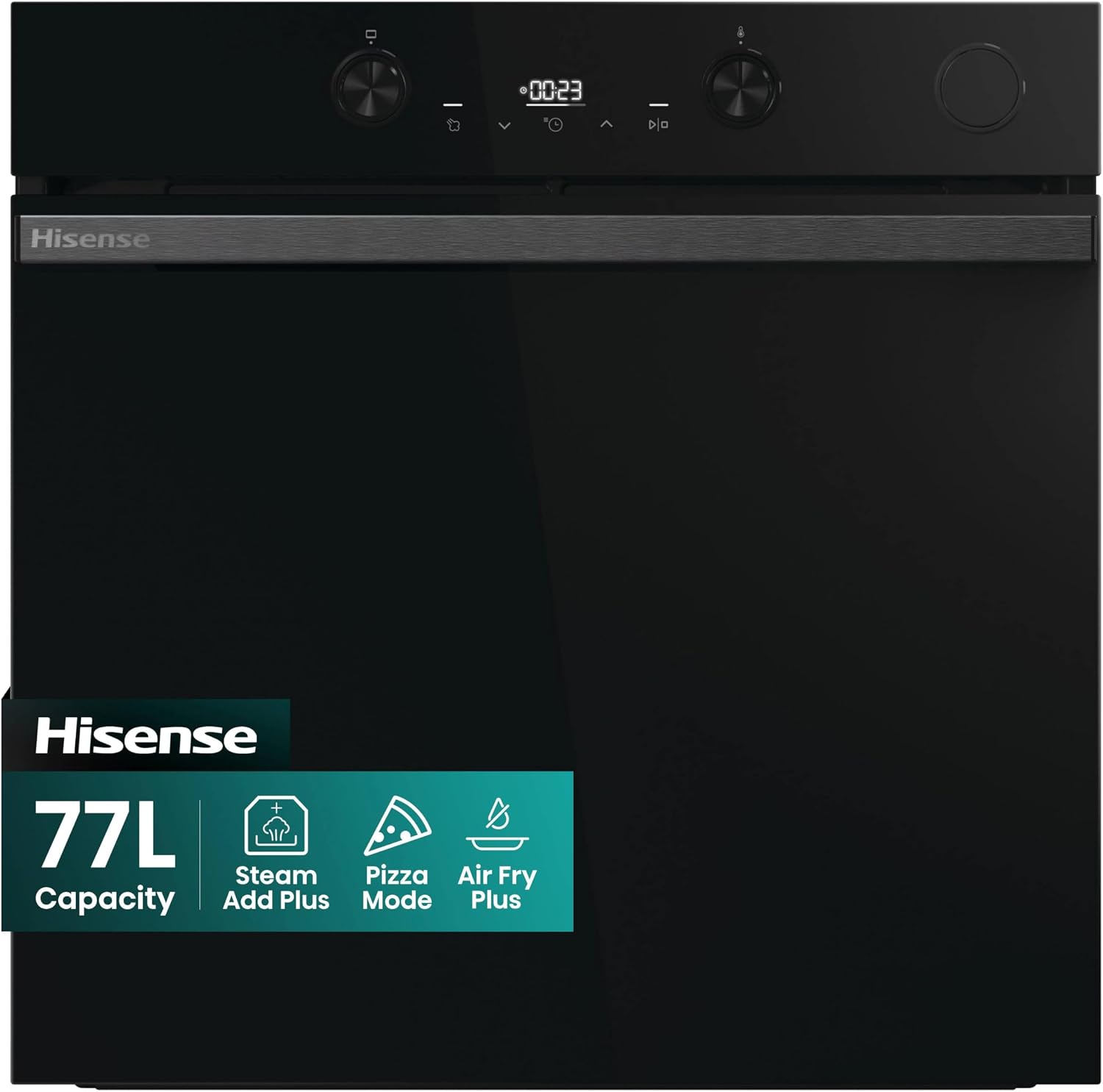 Hisense Hi4 BlackLine 77L BSA66226ADBGUK Built-In Electric Single Oven with Air Fry - Black - A Rated