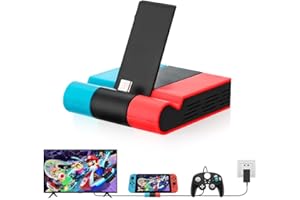 GKEAPZA Switch TV Dock, Portable TV Dock for Nintendo Switch/Switch OLED, 3-in-1 Switch Dock Portable Charging Stand with HDMI, Type-C Port and USB Ports