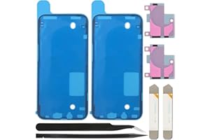 ZHUROUPU Lot de 2 Autocollants adhésifs prédécoupés imperméables pour écran LCD pour iPhone 13 Pro avec Ruban adhésif de Colle de Batterie Interne, Outils d'installation
