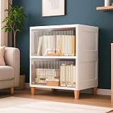 HOMIFLY 2 Tier X-Large Plastic Wardrobe for Clothes/Multipurpose Stackable Storage Cabinet/Foldable Space Saving Almirah for 