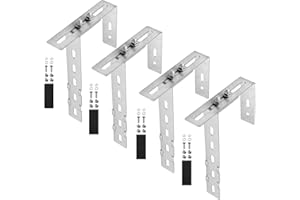 GETLITOOL 4PZ Supporto Angolare 90° per Pannello Solare da Balcone Regolabile in Acciaio Inox 304, Zero Montaggio, Ganci ad Angolo Retto per Ringhiere, Kit Staffa per Tetto Terrazza Camper Garage