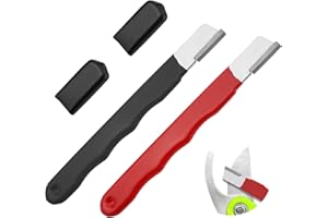GOSKNOR 2 Piezas Afilador de Herramientas de Jardinería, Afilador de Usos Múltiples Afilador de Cuchillas de Bolsillo Portátil para Tijeras de Podar Hachas Hoces Tijeras de Cerca (Negro y Rojo)