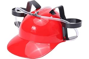 JINGAN Caschi per Bere, Tappo Portalattine Regolabile | Cappello Bomboniera Bevitore, Cannuccia per Birra Soda Cola Bevanda, Gadget per Bevande Divertenti per Feste, Rosa Giallo Rosso Blu