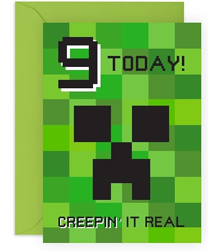 Danilo Promotions LTD Minecraft, biglietto di compleanno con effetto 3D, lenticolare, un fantastico biglietto per tutte le occasioni