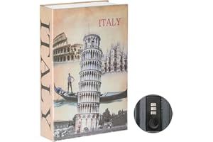 Parrency Buchsafe mit Zahlenschloss, versteckter Safe Lock Box, groß, Medium, 22 x 15 x 3.8 cm - Medium, Italy, SBH-MM-M007