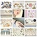 10 SheetsTemporary Tattoos Body Paints, SUMERSHA Halloween Temporary Tattoos Metallic Tattoos Waterproof 47 Different Patterns Lotus, Koi Fish, Wings, Sexy Lady