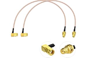 Bingfu WiFi antennkabel RP-SMA hane RA till hona skott RG316 30 cm