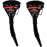 Vytal Car 2 In 1 Plastic Funnel Petrol Diesel Screen Wash Adblue Add Blue Water Oil Fuel With Extendable Flexible Spout