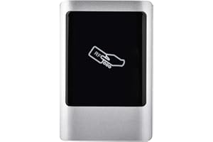 LAZMIN Lector de Tarjetas a Prueba de Agua IP65, Lector RFID Wiegand al Aire Libre Tarjeta Inteligente de gestión de Acceso a Puertas a Prueba de Agua(IC)