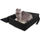 Adkwse Katzenklo Faltbare, Katzentoilette Tragbare, Katzen Toilette Reise, Wasserdichte Haubentoilette mit Haube…