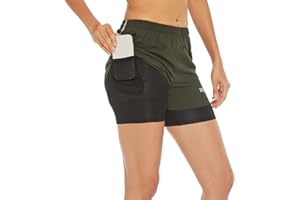 MOVUP Short de Running Femme Short Sport Femme - Séchage Rapide Short Fitness