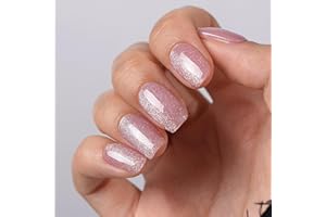 DANNI & TONI 28Pcs Vernis Autocollant Ongle Gel UV Strips,Gel Nail Stickers,Nail Art Auto-Adhésif Ongle,Adesivi per unghie in gel (Dusk Rose)